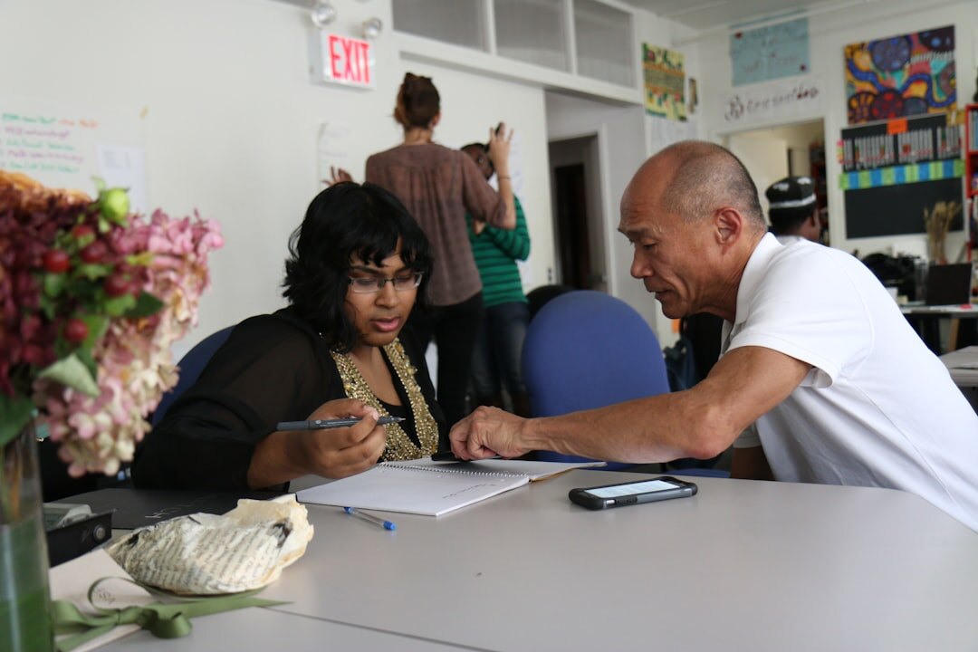 speech therapist helping student